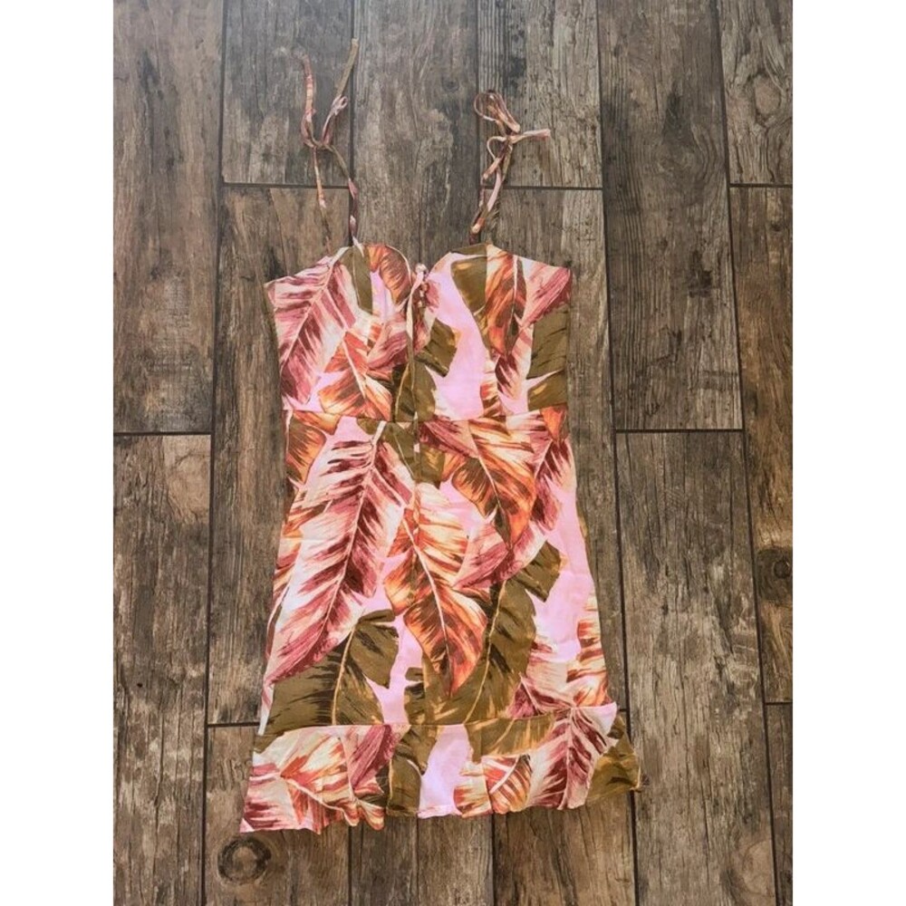 Pink Floral Hawaiian Forever 21 Sun Dress Small